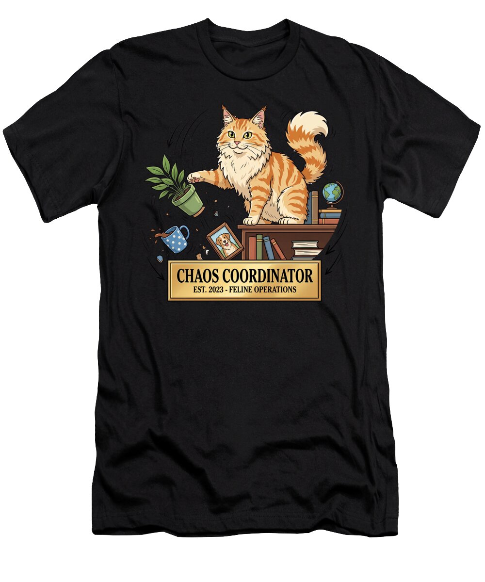Chaos Coordinator Cat Contemporary Art T-Shirt
