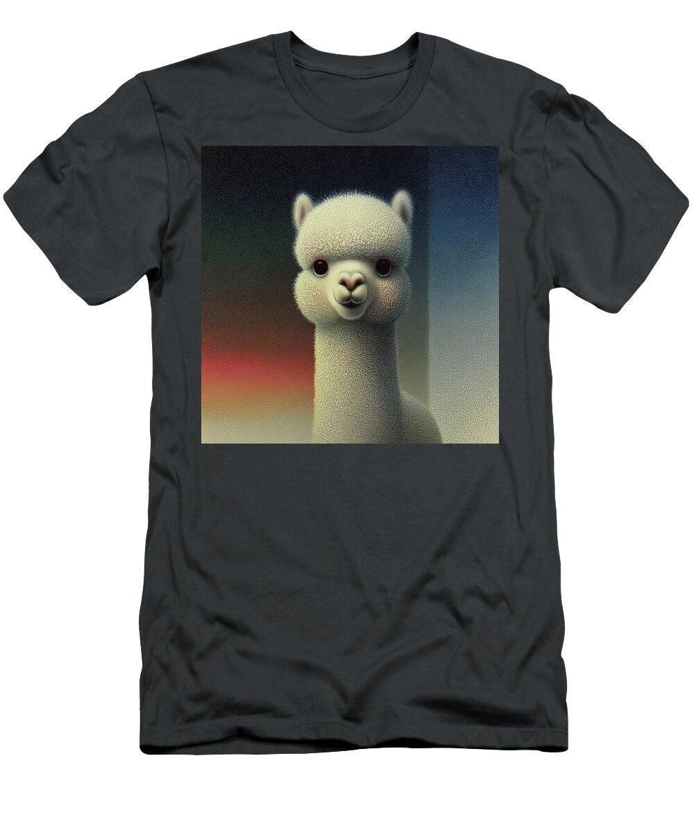 Charming Alpaca with Colorful Background Fabrizio Cassetta T-Shirt