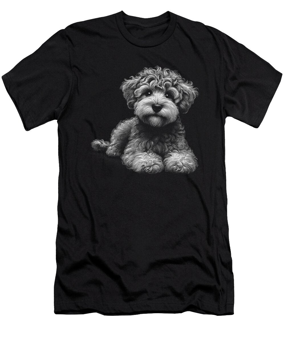 Charming Poodle Portrait Studi Alex T-Shirt