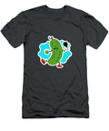 Cheerful Pickle Playing Pickleball Sartoris Art T-Shirt