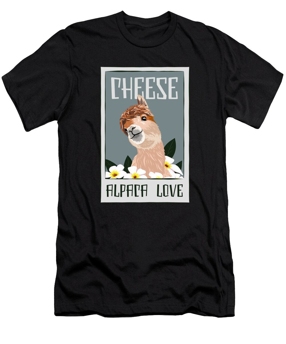 Cheese Alpaca Love Guanaco Llama Vicuna Breeder Alpaca Graphics Lab T-Shirt