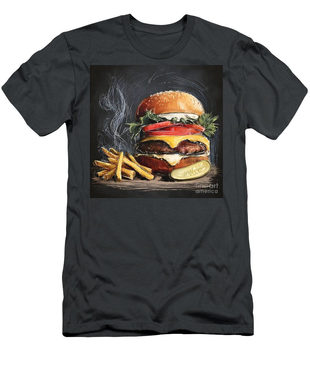 Cheeseburger with French Fries Olfactoart Studio T-Shirt