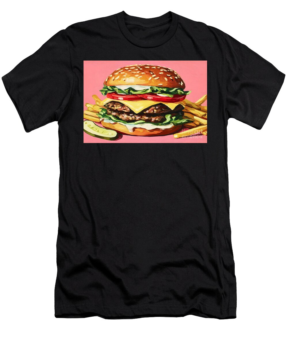 Cheeseburger with Fries Olfactoart Studio T-Shirt