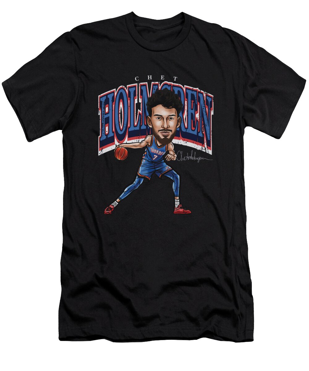 Chet Holmgren Oklahoma City Cartoon Ihsan Sirin T-Shirt