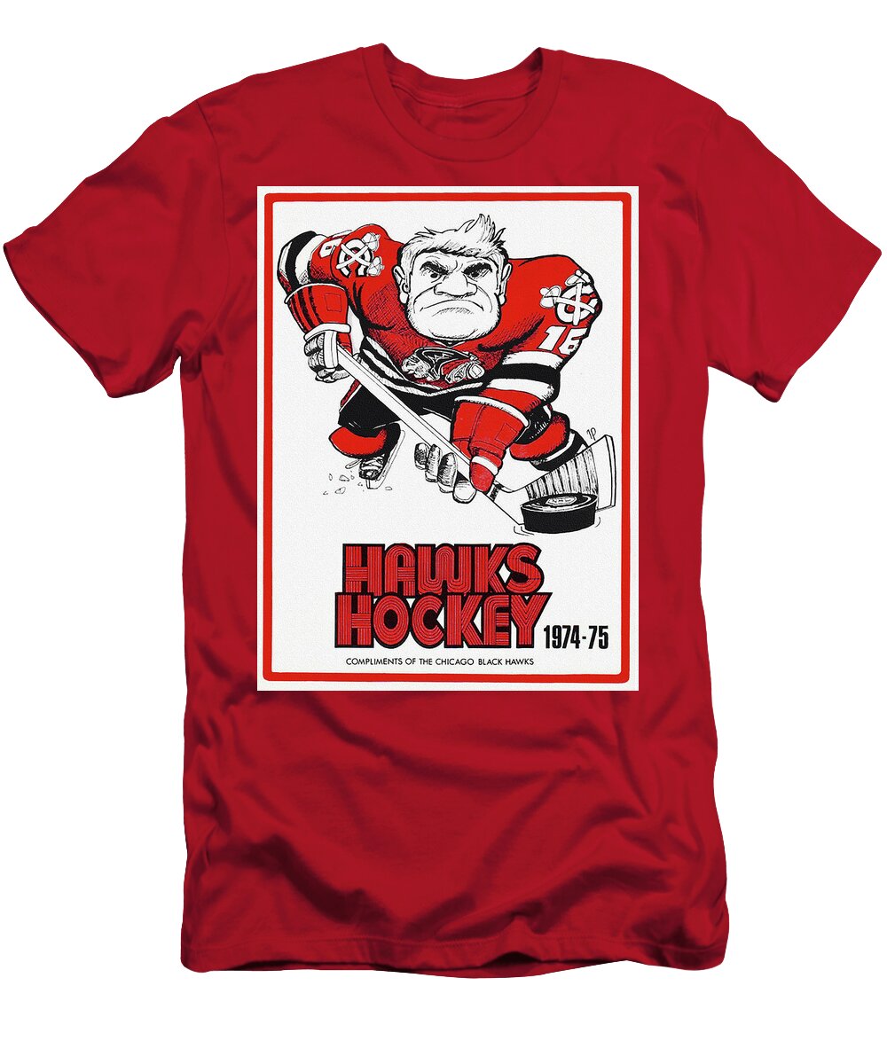 Chicago Blackhawks 1973 74 Program Big 88 Artworks T-Shirt