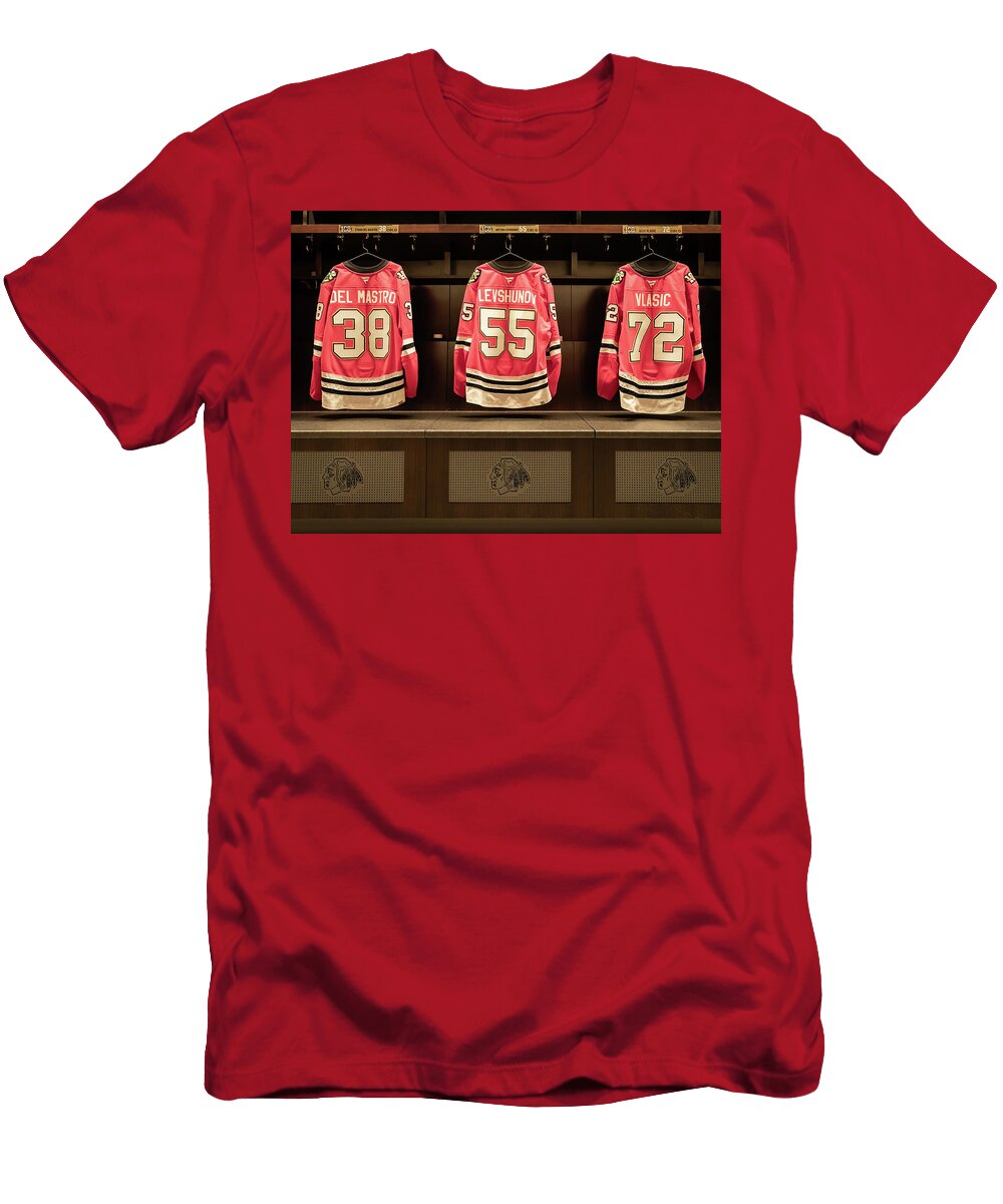 Chicago Blackhawks Locker Room Jerseys Donald Maulding T-Shirt