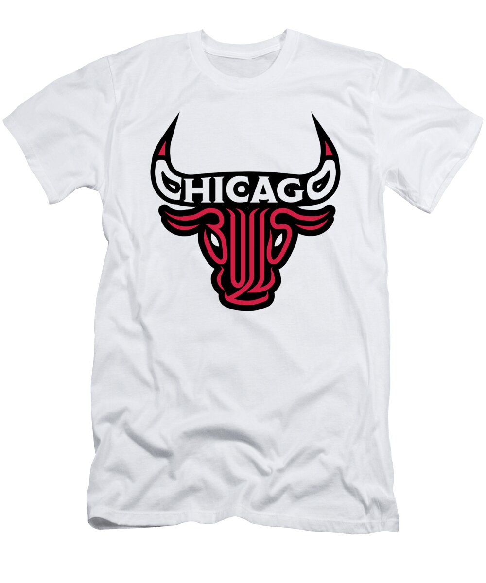 Chicago Bulls Logo Rosa English T-Shirt