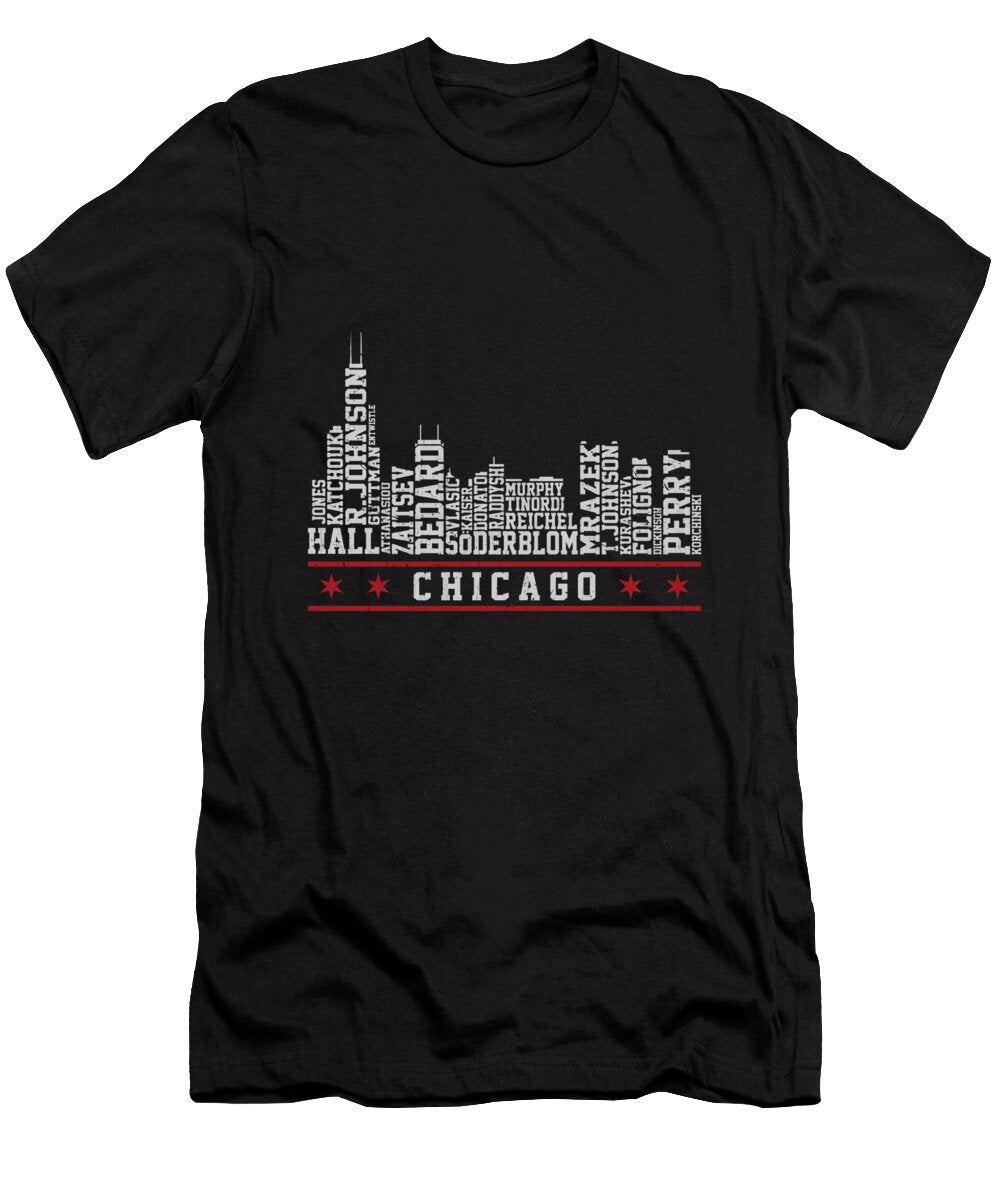 Chicago Hockey Roster Skyline 23 Ihsan Sirin T-Shirt