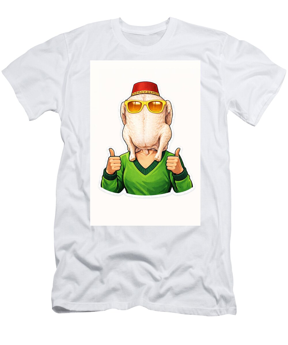 Chicken Head with Sunglasses Museum of Exquisities T-Shirt