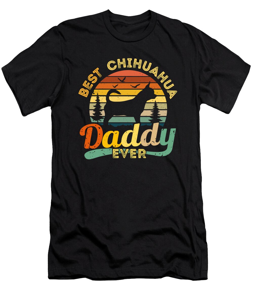 Chihuahua Dad Best Daddy Dog Retro Vintage Shannon Nelson Art T-Shirt