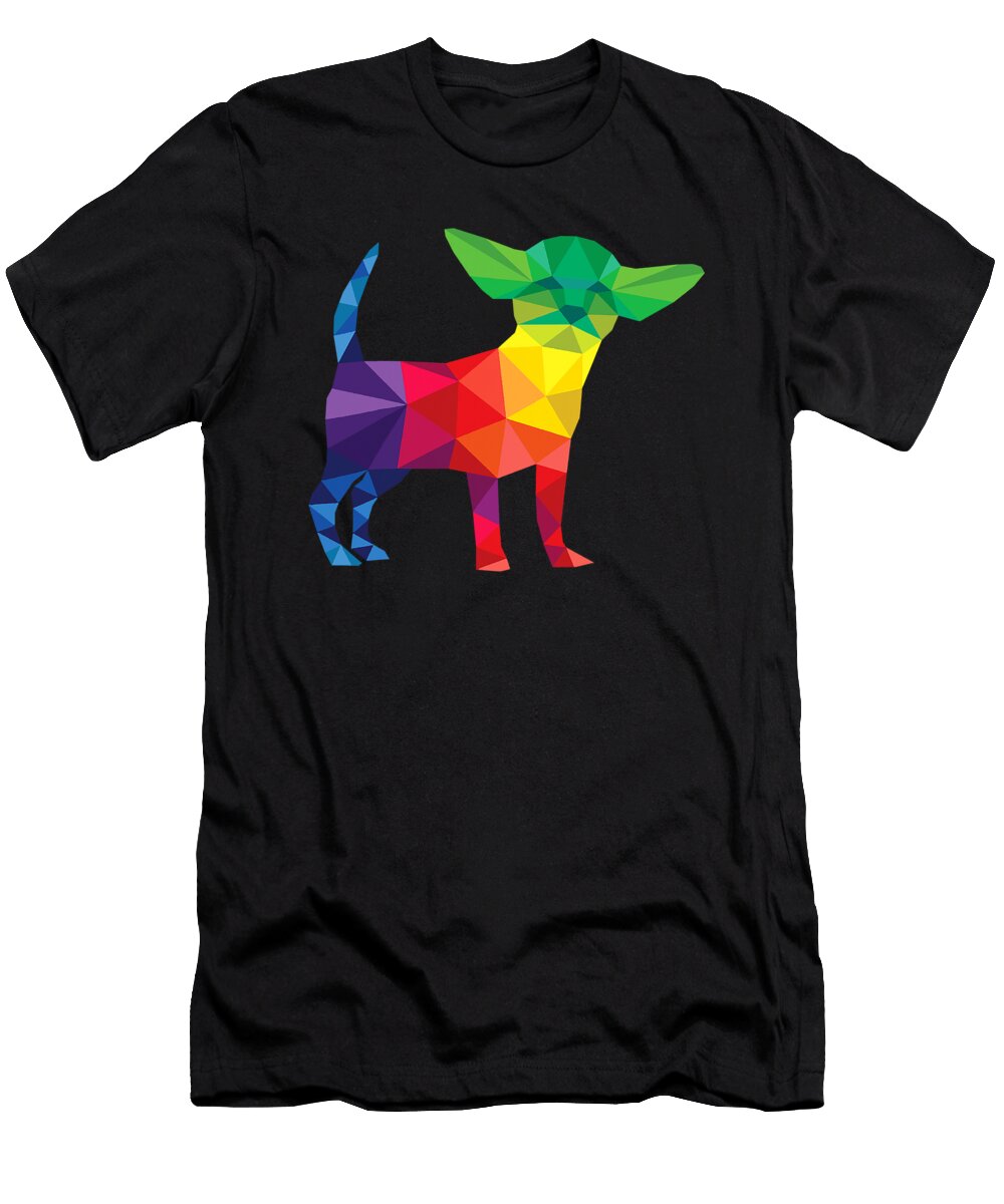 Chihuahua Gay Pride Lgbt Rainbow Flag Dog Lovers Shannon Nelson Art T-Shirt