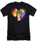 Chihuahua Rainbow Heart Gay Pride Lgbt Dog Shannon Nelson Art T-Shirt