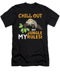 Chill Out My Jungle My Rules Laszy Sloth Quote Licensed Art T-Shirt