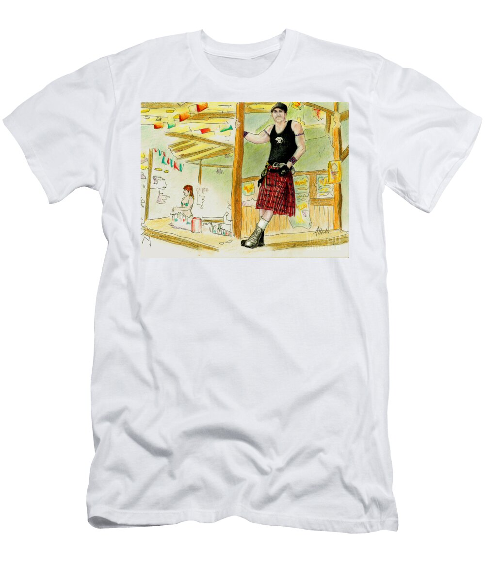 Chris At the Broken Spoke Saloon Albert Puskaric T-Shirt