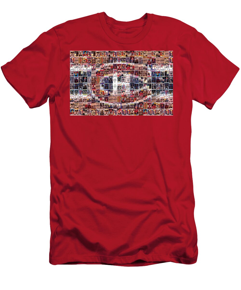 Chris Nilan Canadiens Logo Hockey Mosaics T-Shirt