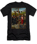Christ Carrying the Cross with the Crucifixion the Resurrection with the Pilgrims of Emmaus C1510 Gerard David T-Shirt