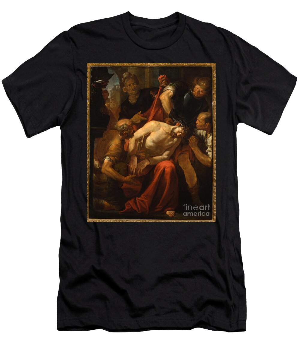 Christ Crowned with Thorns Mocked Christ 1620 Giovacchino Assereto T-Shirt