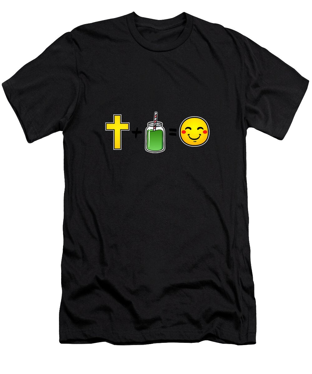 Christ Plus Green Smoothies Equals Happiness Joe Charles T-Shirt