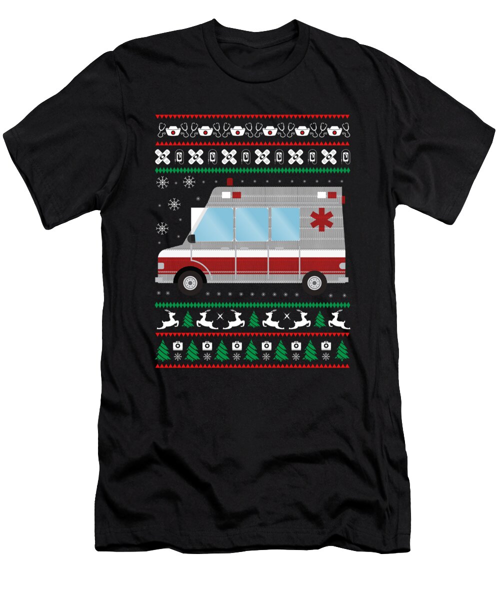 Christmas Ambulance Paramedic Hospital Van Xmas Haselshirt T-Shirt