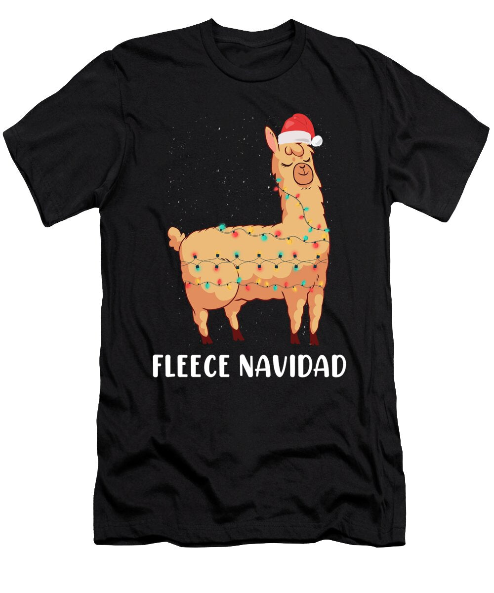 Christmas Fleece Navidad Holiday Llama Alpaca Xmas Haselshirt T-Shirt