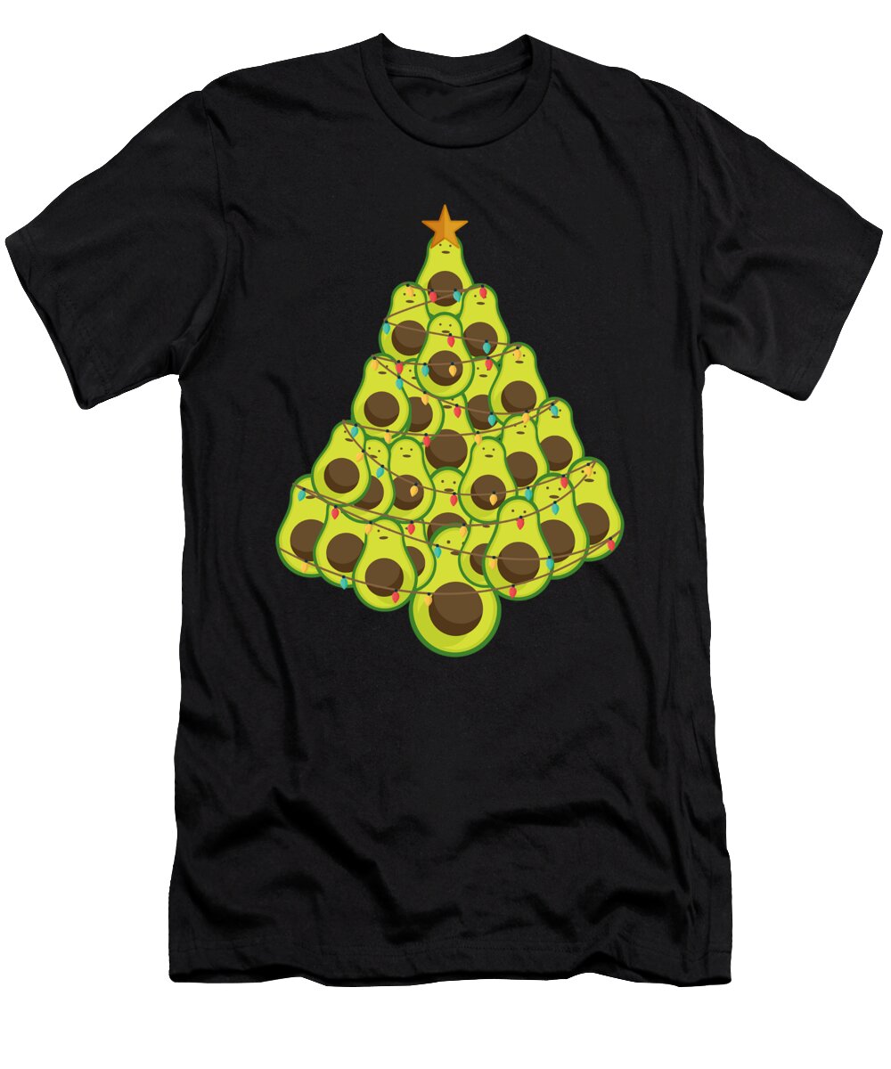 Christmas Funny Avocado Lover Xmas Tree Holiday Haselshirt T-Shirt