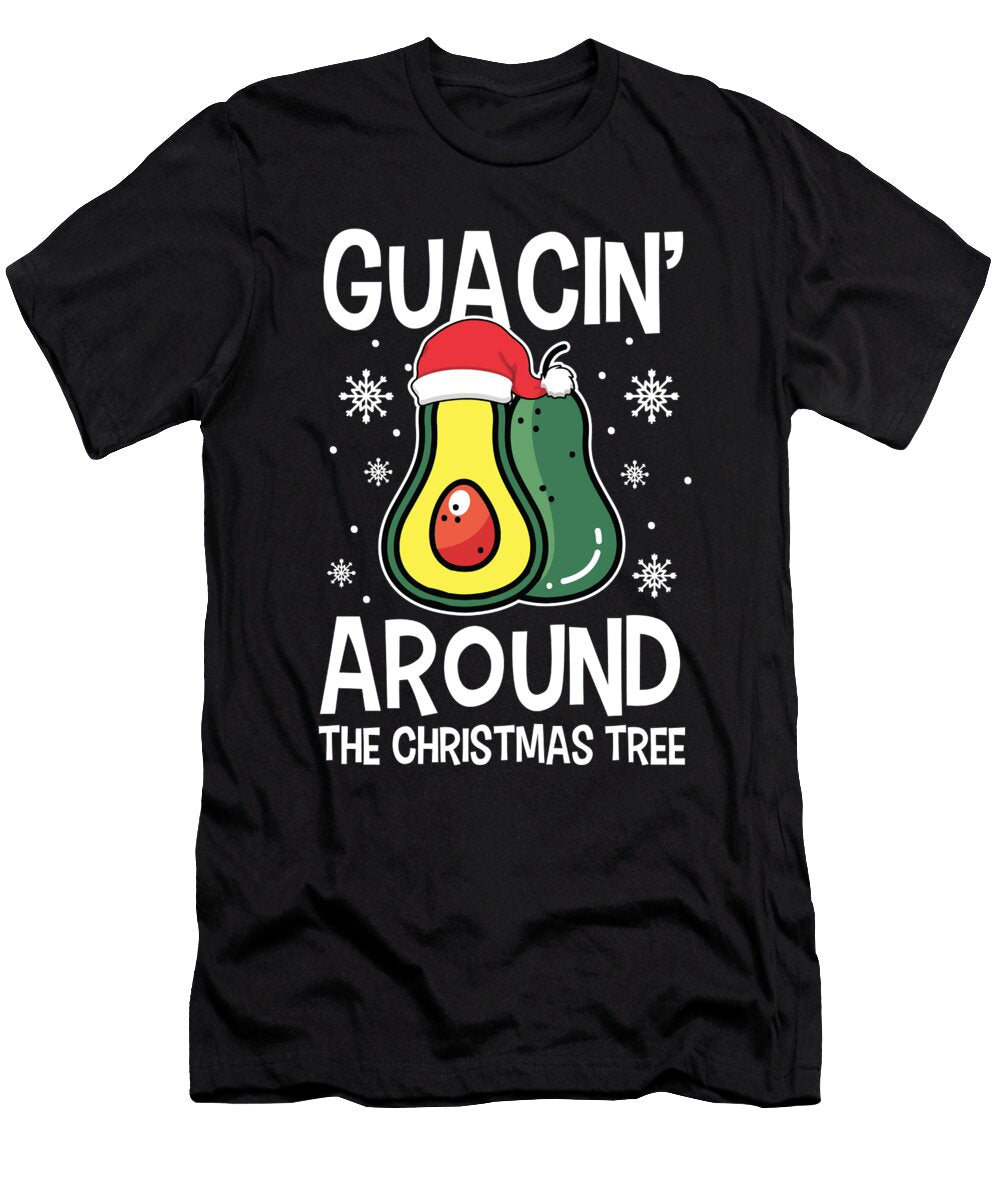 Christmas Guacin Around the Tree Avocado Xmas Haselshirt T-Shirt
