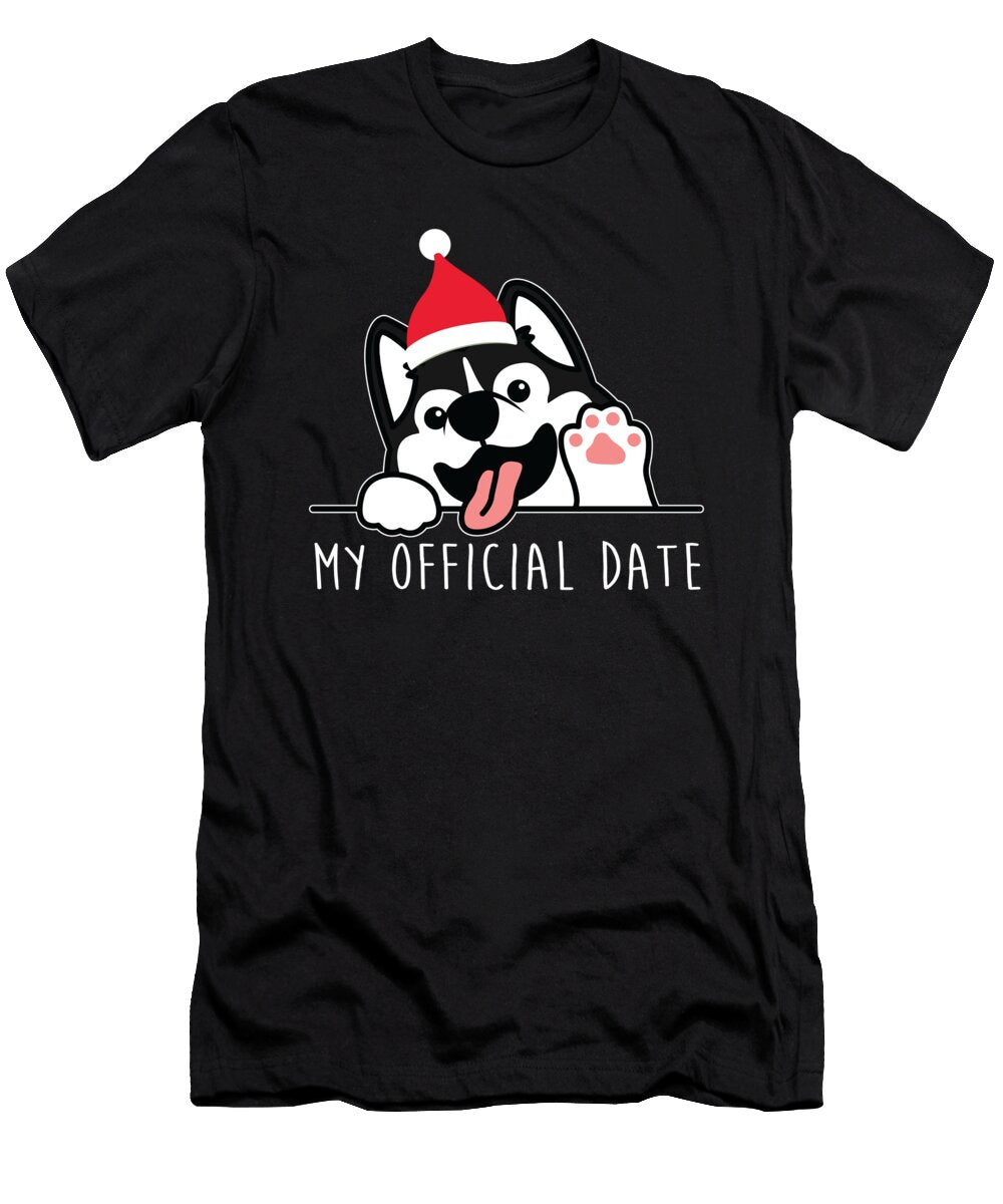 Christmas Husky Dog Owner Santa Claus New Year Gift Thomas Larch T-Shirt