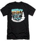 Christmas Husky Through the Snow Dog Lover Kanig Designs T-Shirt