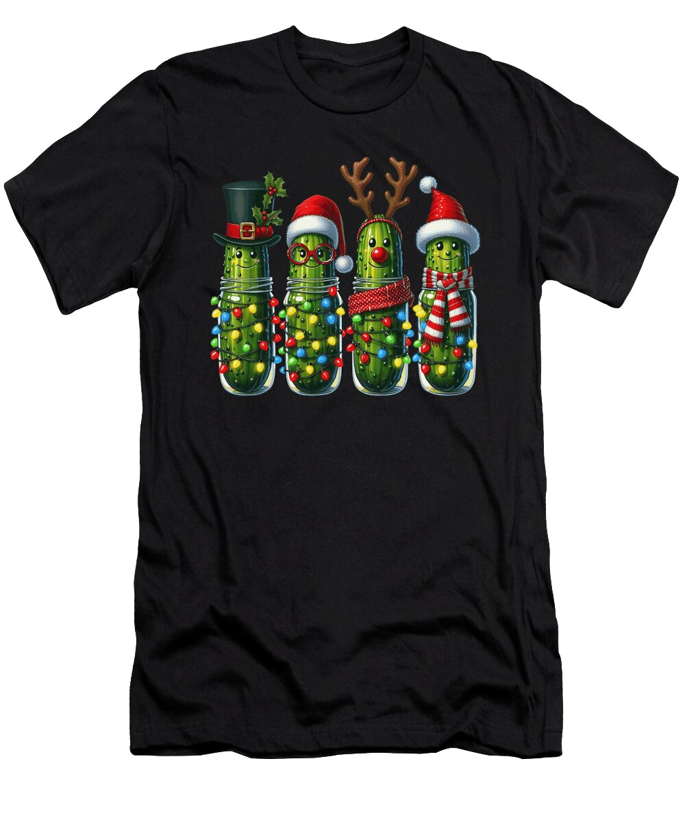 Christmas Pickle Squad Mason Jar Lights Sophie Eleanor T-Shirt