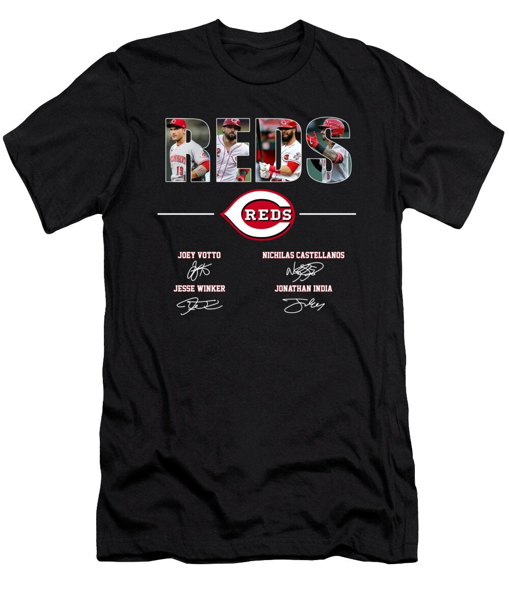 Cincinnati Reds Players Signature Th T-Shirt