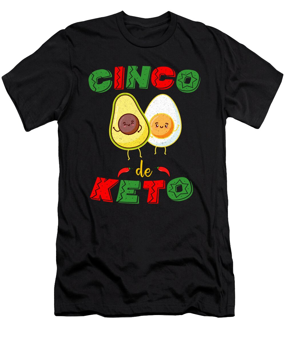 Cinco De Mayo Diet Keto Funny Avocado Lance Gambis Art T-Shirt