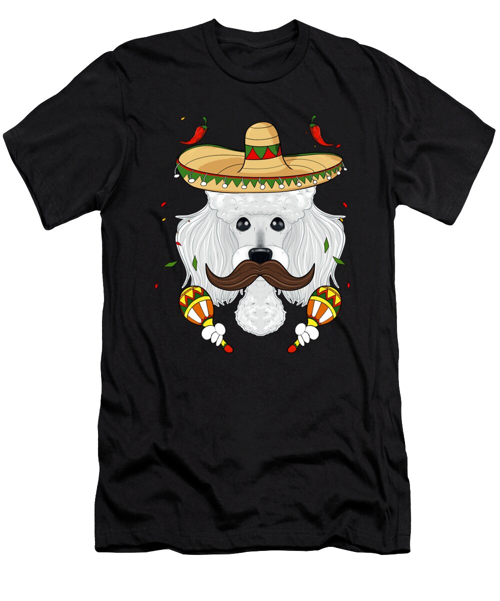 Cinco De Mayo Poodle Sombrero Dog Maximus Designs T-Shirt