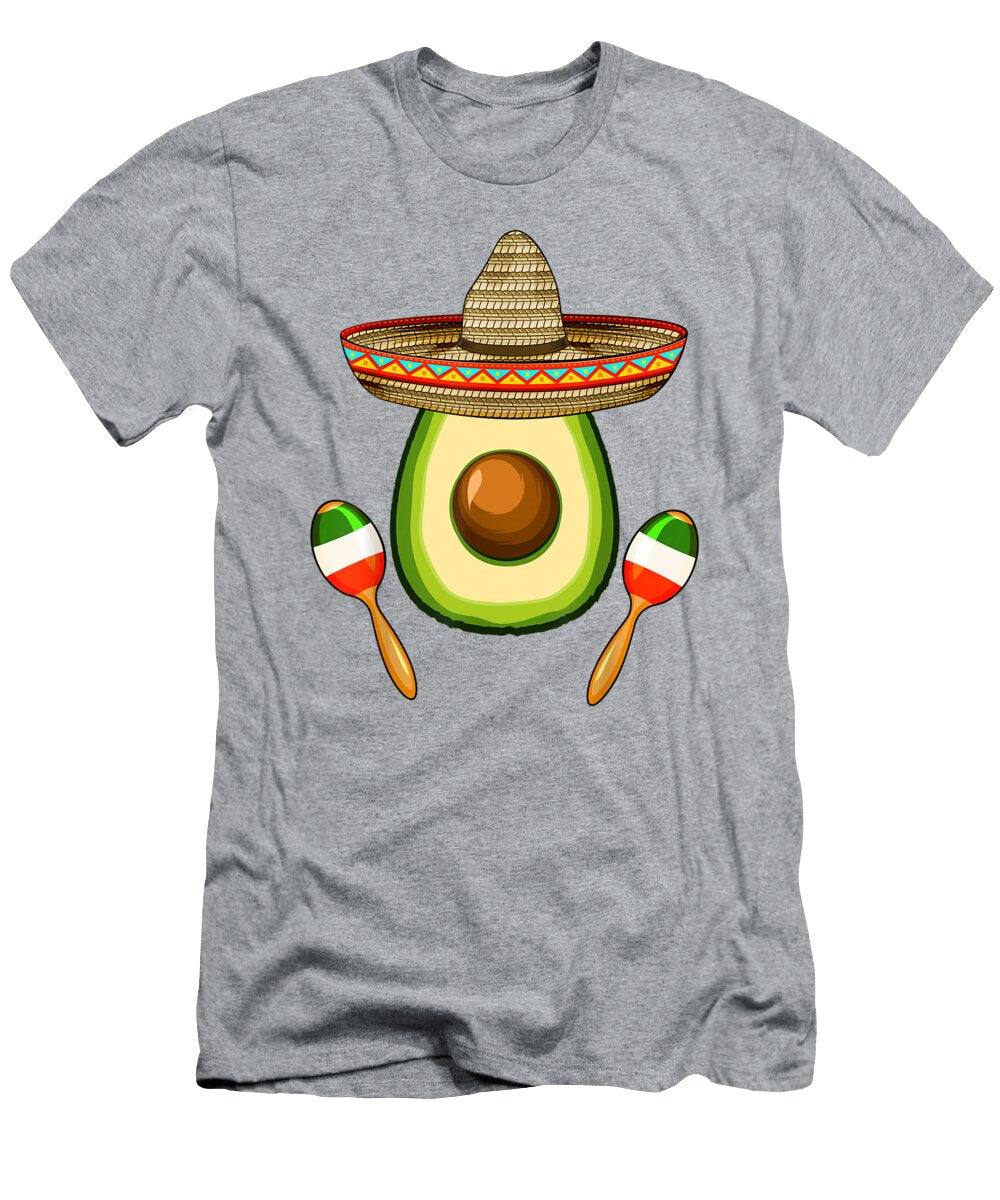 Cinco De Mayo Sombrero Avocado Maracas Sweatshirt Julie Hurst T-Shirt