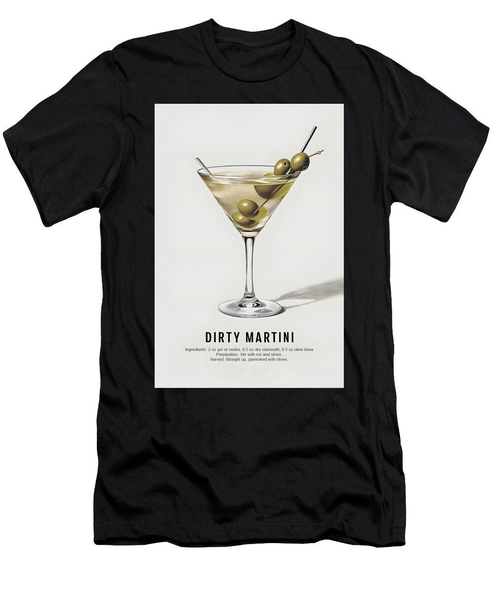 Classic Dirty Martini Cocktail Dale Kincaid T-Shirt