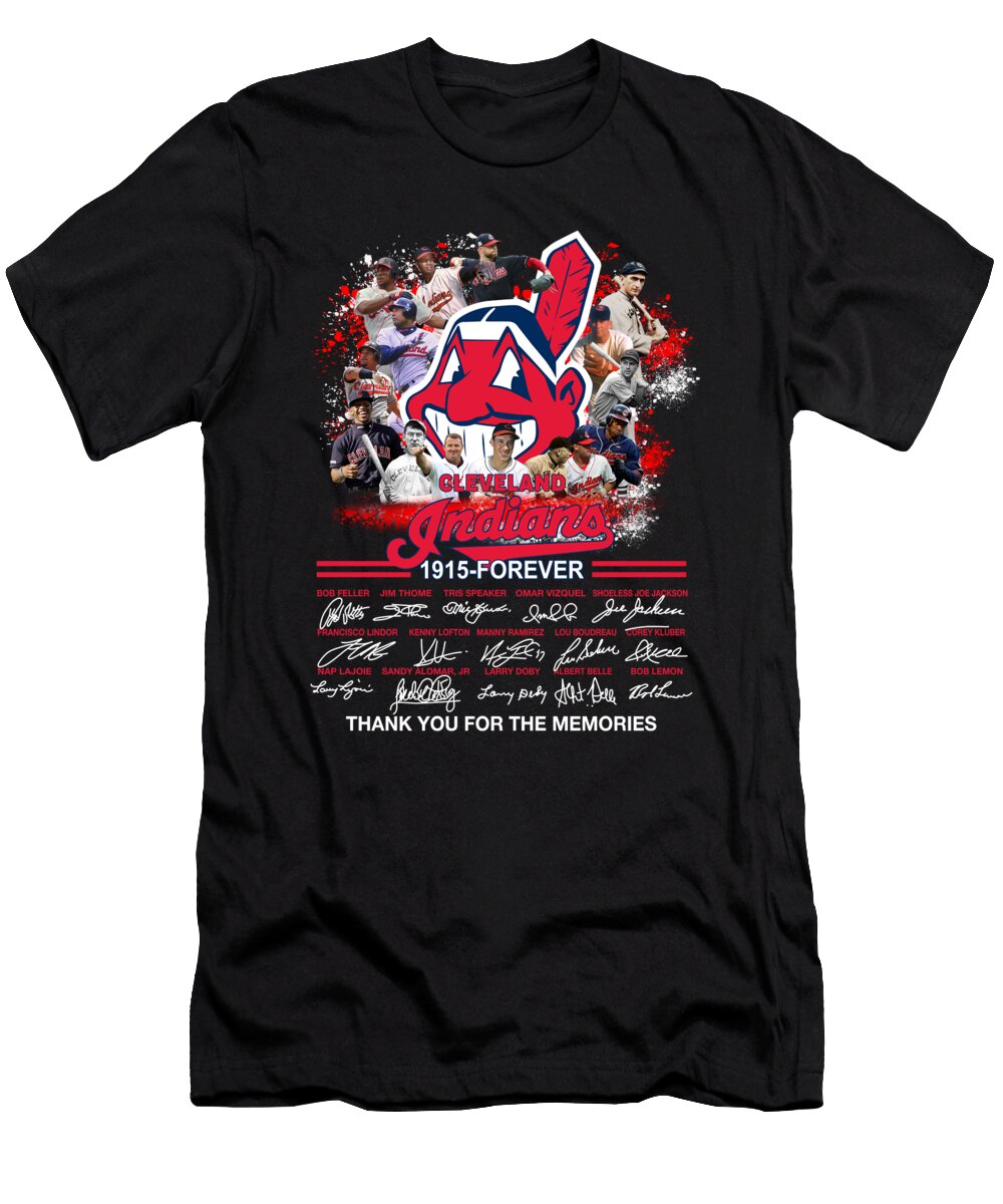 Cleveland Indians 1915 Forever Thank You for the Memories Signature Th T-Shirt