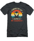 Climbing You Say Alpaca My Harness Funny Rock Climber Lark Raven T-Shirt