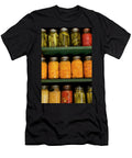 Close Up of Pickle Jars Living History Panoramic Images T-Shirt