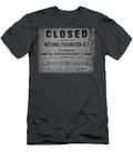 Closed for Violations of the National Prohibition Act Notice Black and White Paul Ward T-Shirt