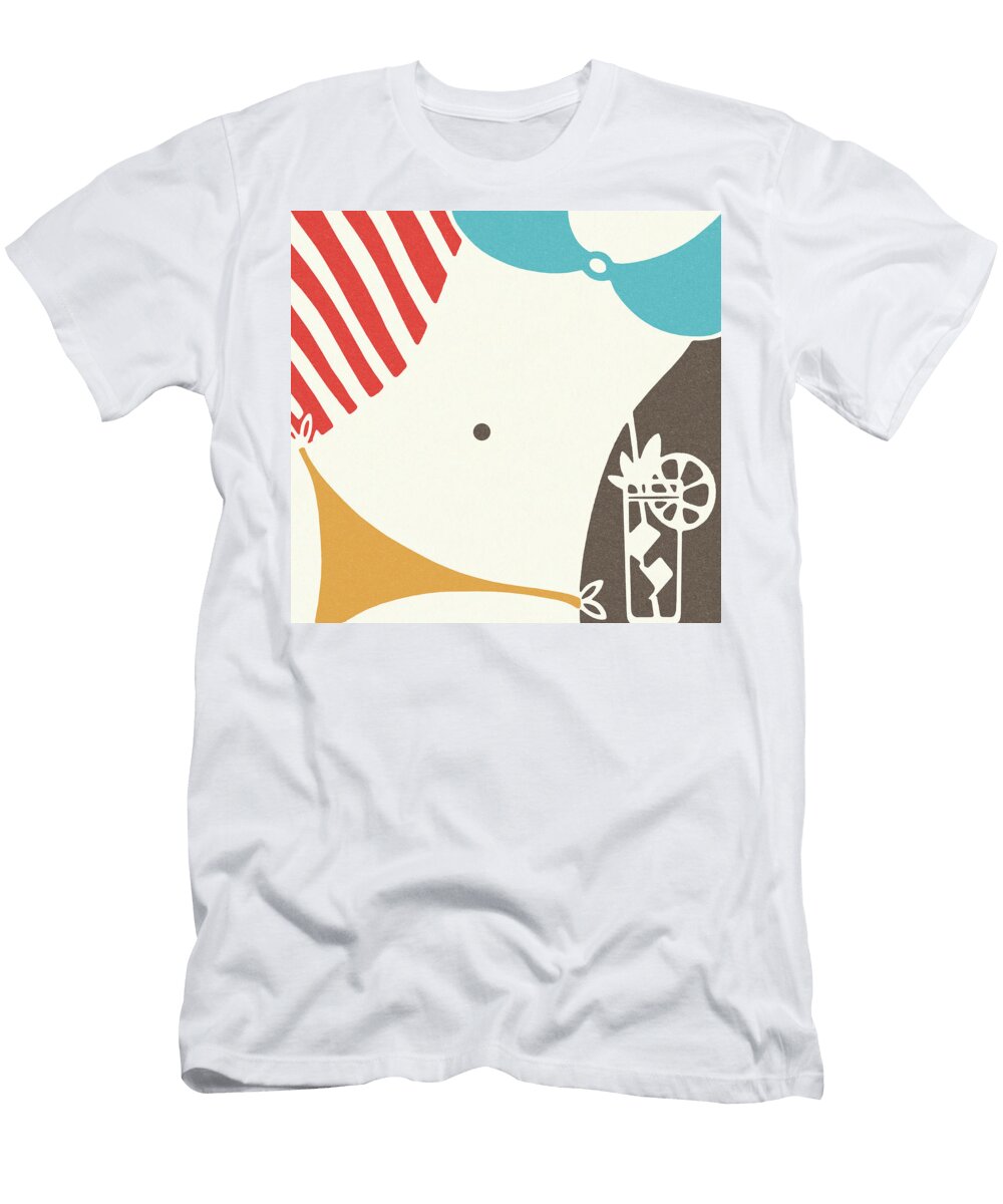 Closeup of a Woman Sunbathing Csa Images T-Shirt