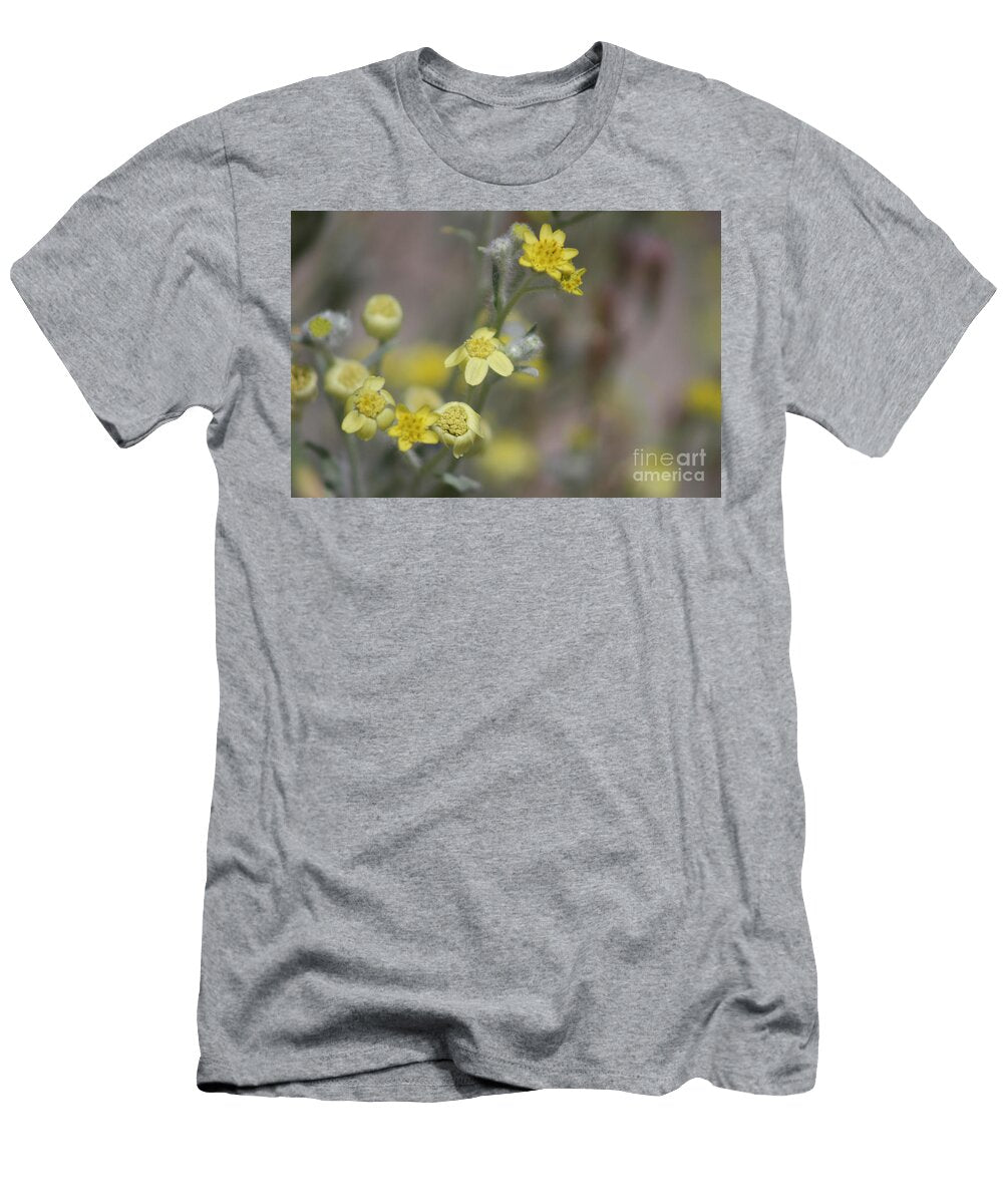Closeup of Yellow Wildflowers At Coachella Wildlife Preserve Colleen Cornelius T-Shirt