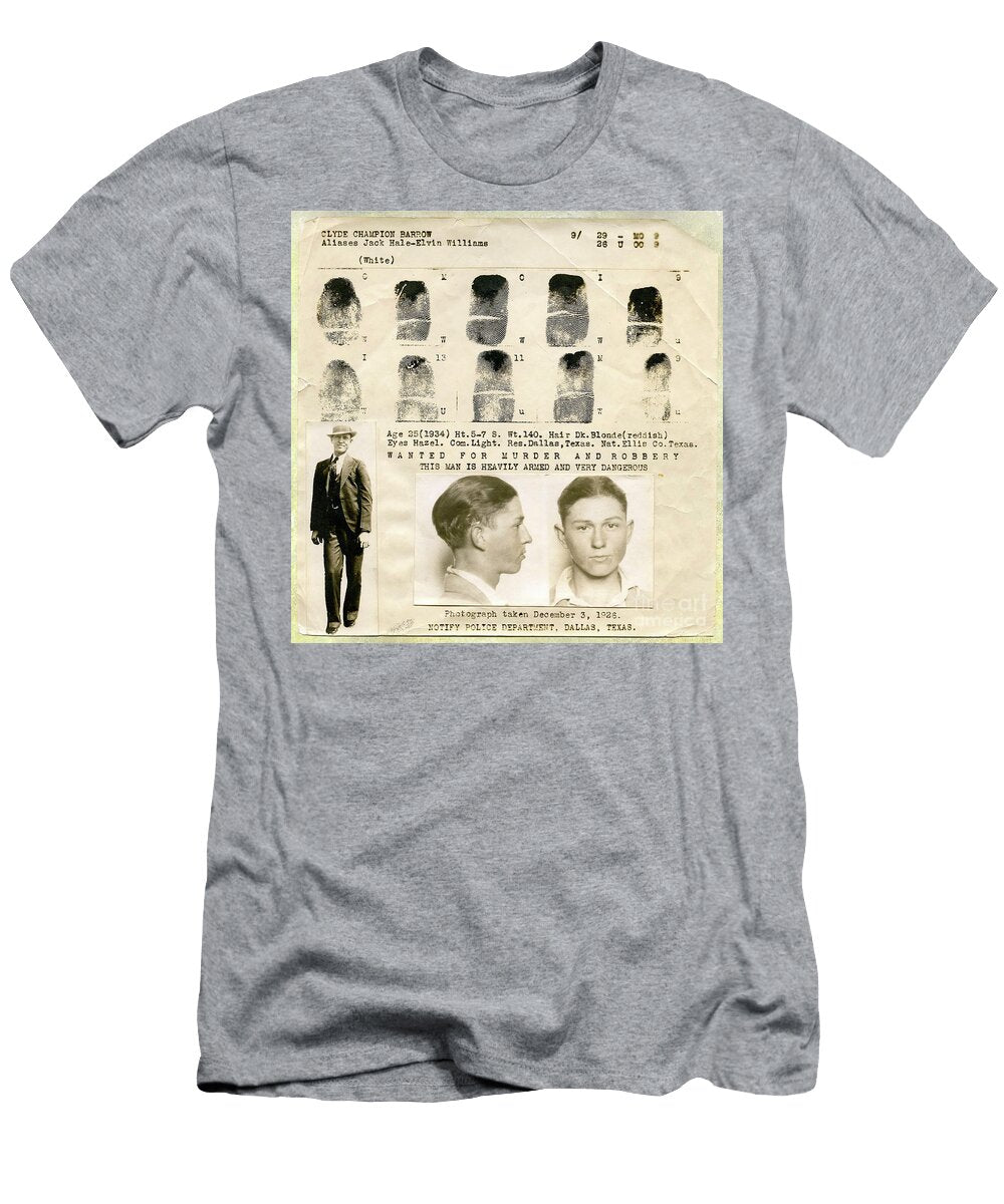 Clyde Barrow Mugshot Jon Neidert T-Shirt