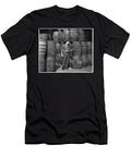 Co Owner of Washington Pickle Works Holding Two Pickles in a Room Full of Barrels of Dill Pickles P Artistic Rifki T-Shirt