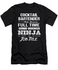 Cocktail Bartender Ninja Job Gift Item Shi Hu Kang T-Shirt