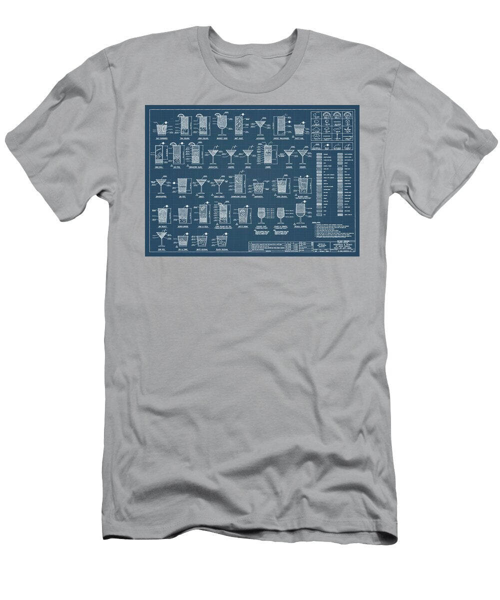 Cocktail Poster Blueprint Denny H T-Shirt