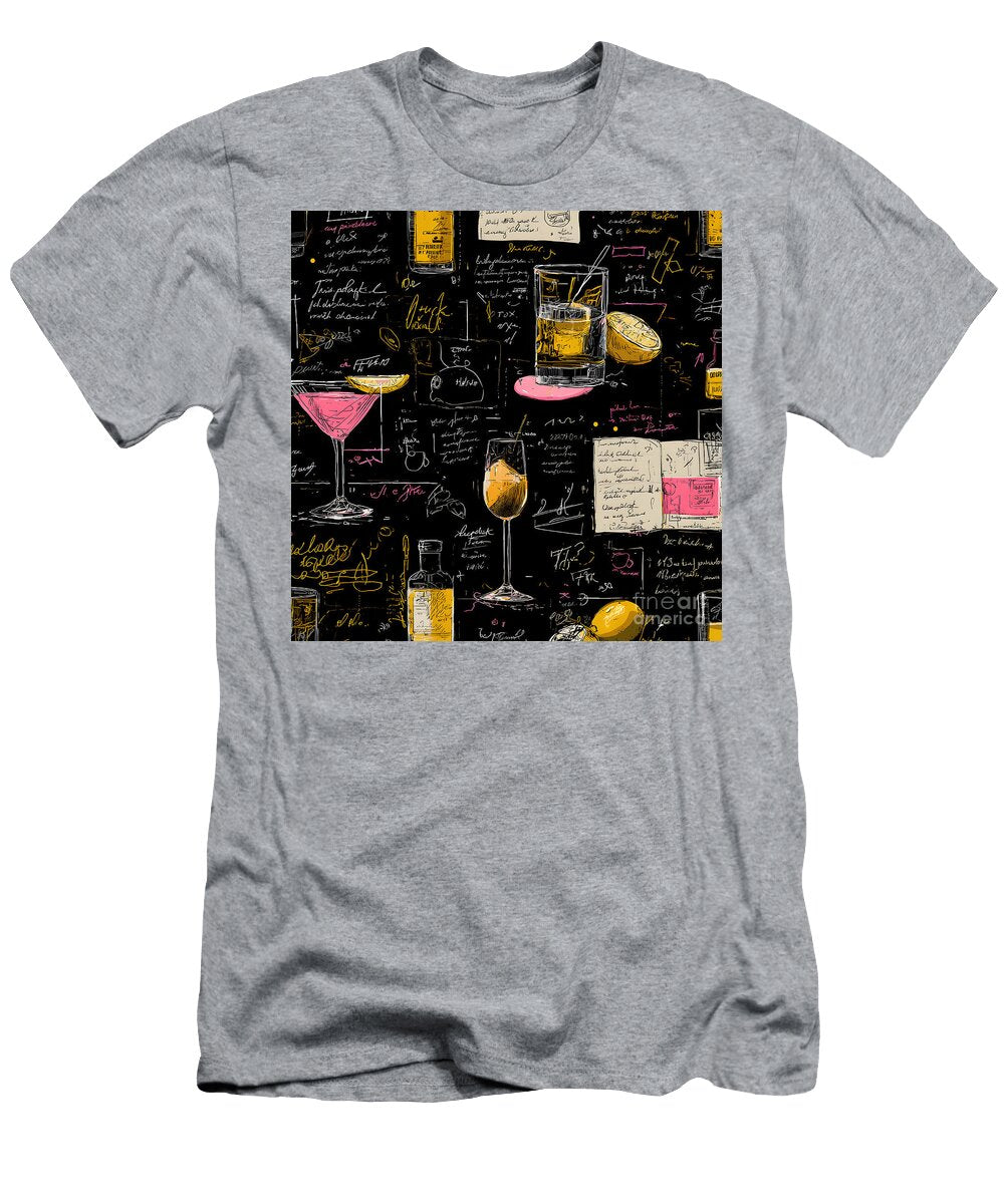 Cocktail Recipe Sketches Olfactoart Studio T-Shirt