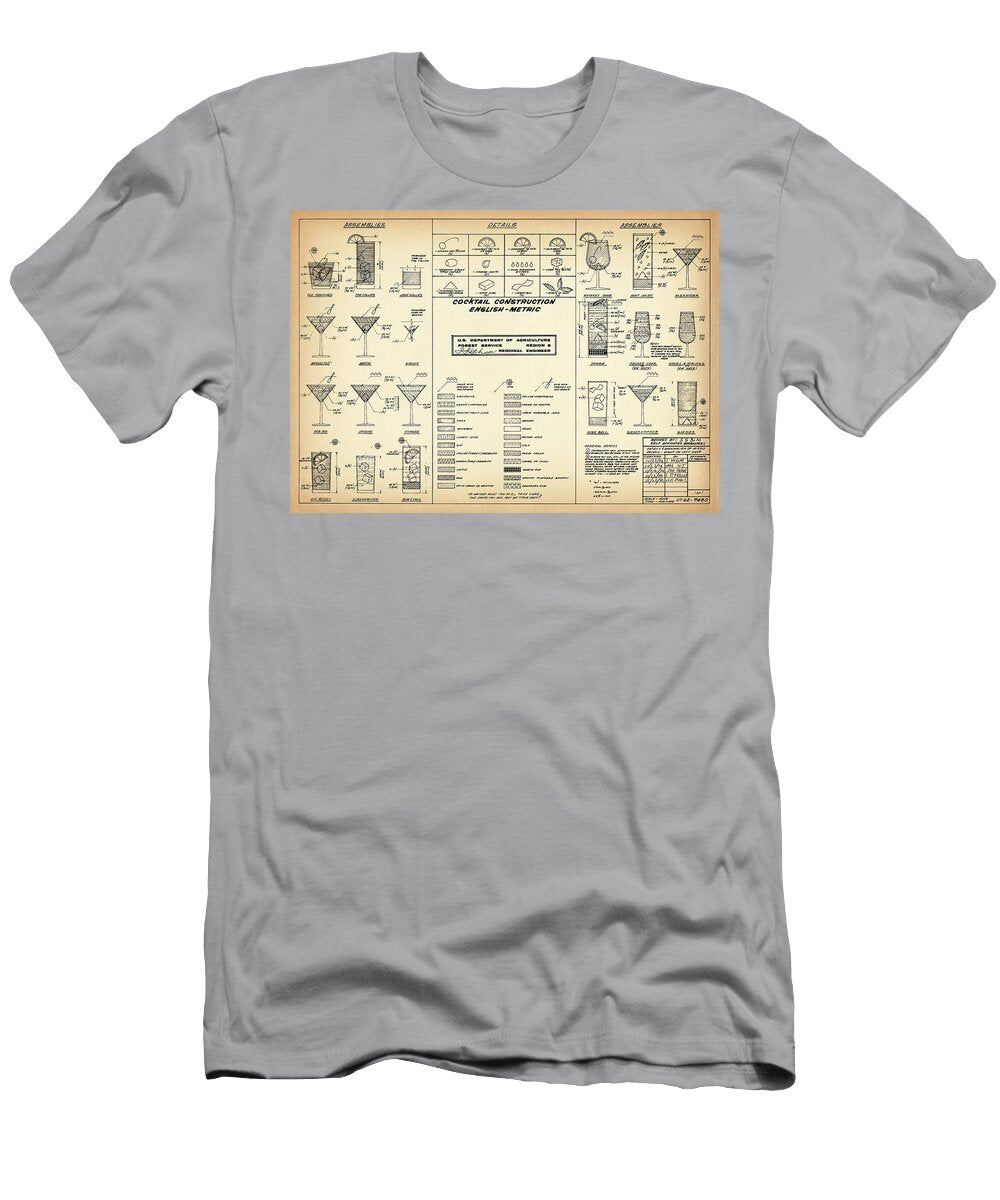 Cocktail Vintage Print Denny H T-Shirt