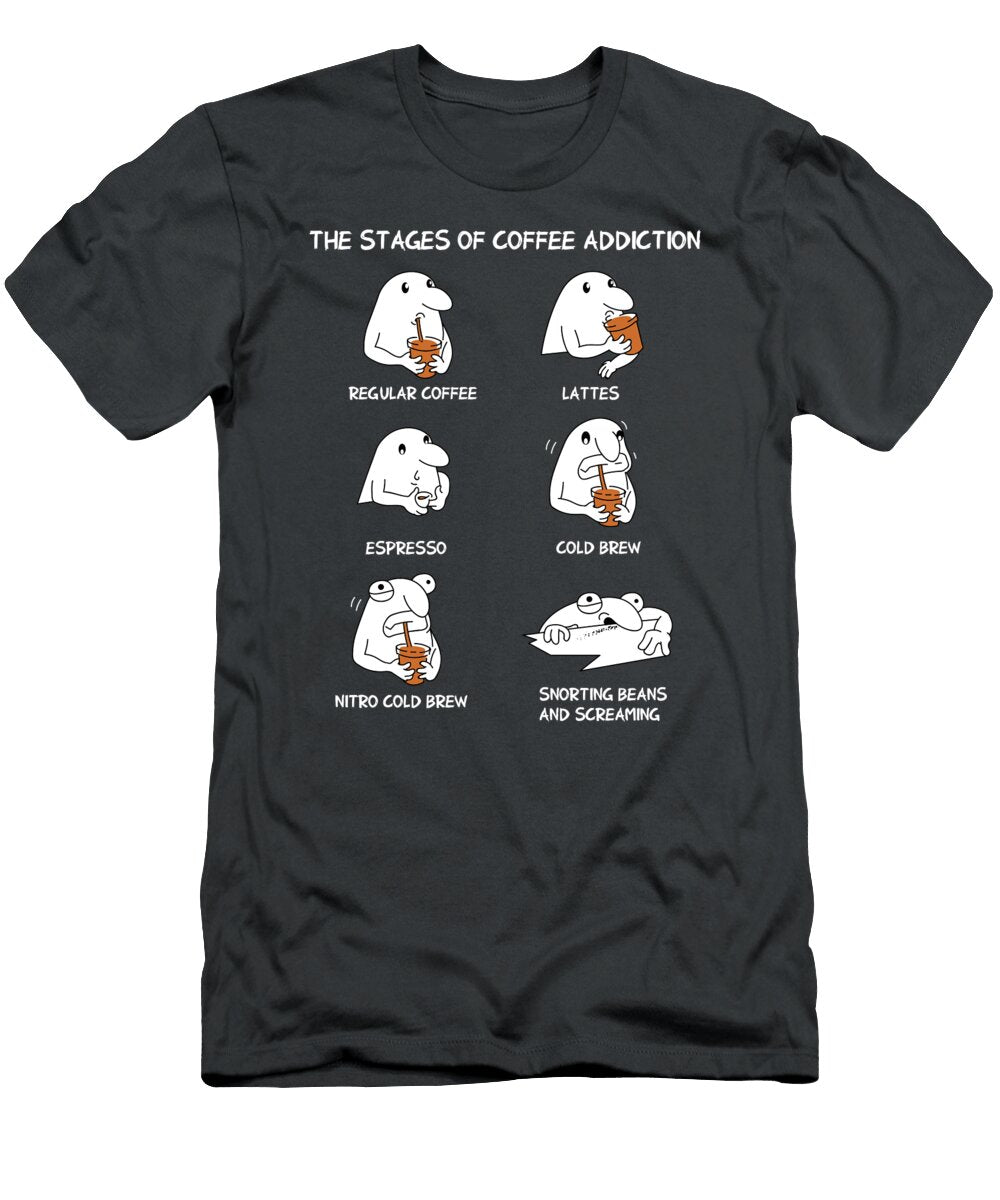 Coffee Addict for Men Women Barista Cafe Lover Crazy Squirrel T-Shirt