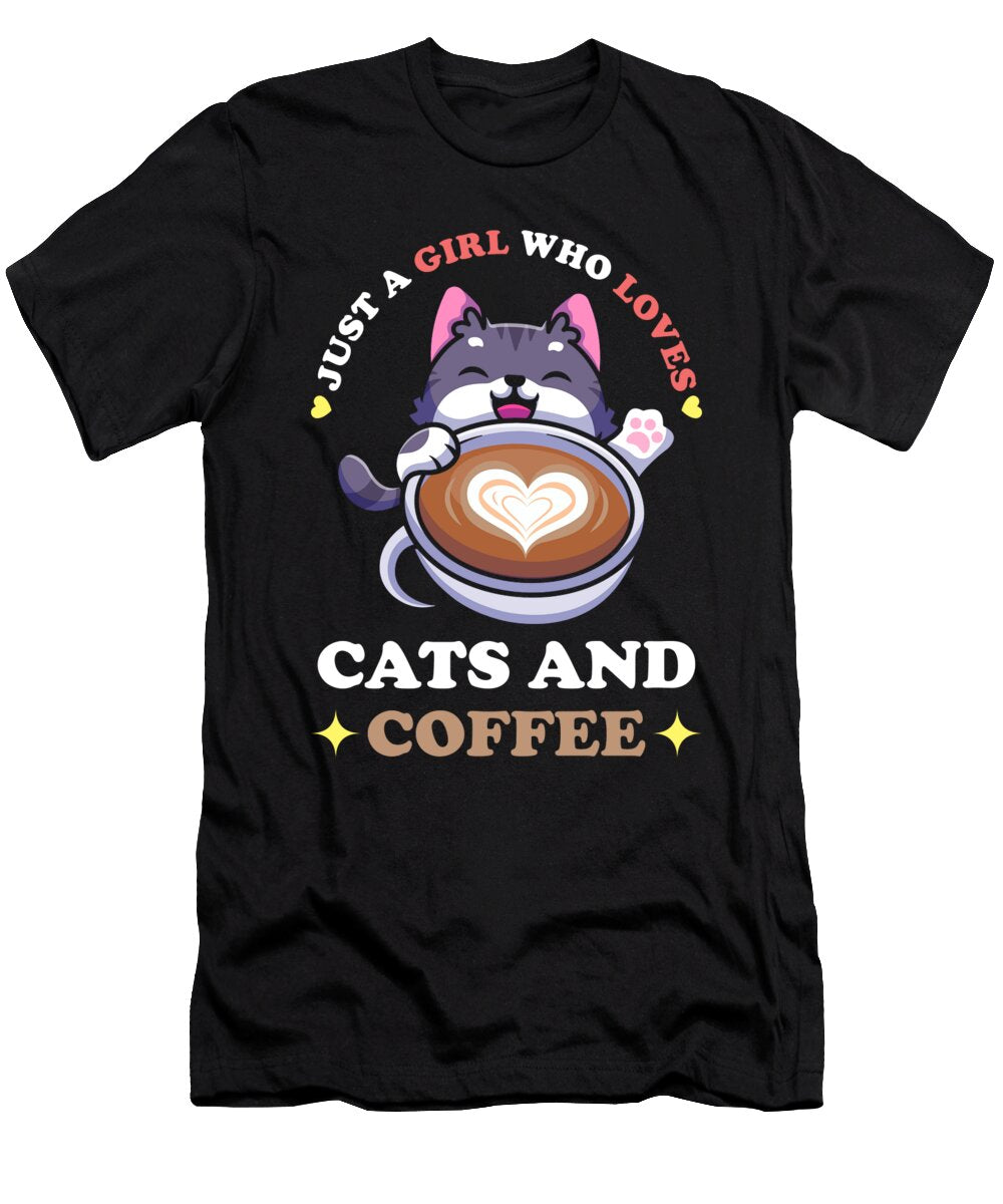 Coffee and Cats Saying Manuel Schmucker T-Shirt