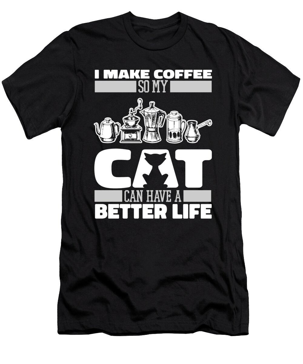 Coffee Artist Cat Cafe Bean Caffeine Barista Crazy Squirrel T-Shirt