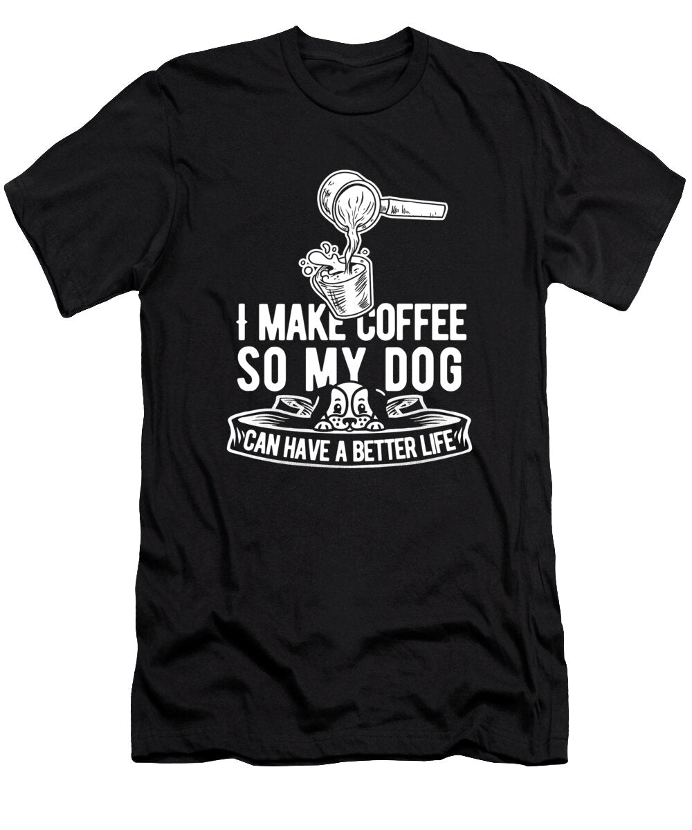 Coffee Artist Dog Cafe Bean Caffeine Barista Crazy Squirrel T-Shirt